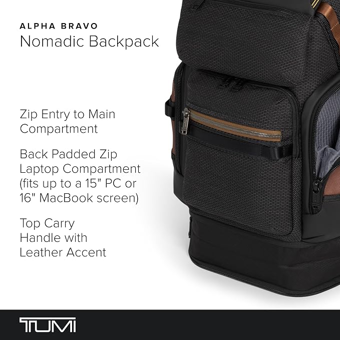 TUMI - Alpha Bravo Nomadic Backpack - Men's Durable Carry On Bag - 18.8" X - Image 3