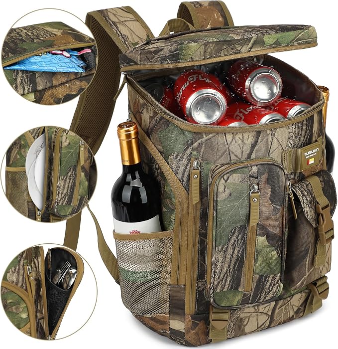 TUGUAN Cooler Backpack 36 Cans Insulated Leak Proof Lightweight Lunch Backpack - Image 4
