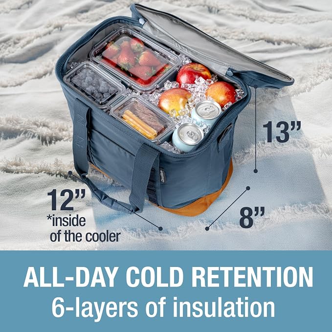 CleverMade Collapsible Insulated Cooler Bag – Leakproof Soft Folding Cooler - Image 4