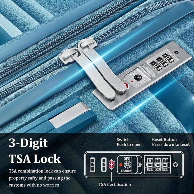 4-Piece Expandable Hardshell Luggage Set - Image 6