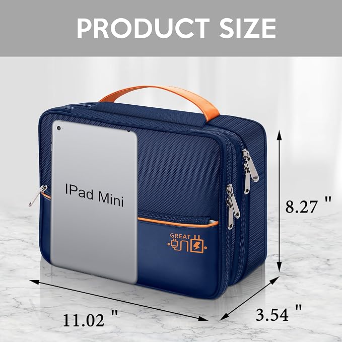 Electronic Organizer Travel Case, Travel Cord Organizer Case Portable - Image 2