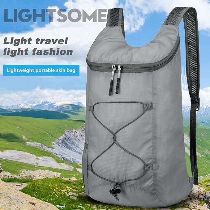 16L Hiking Daypack Lightweight Foldable Travel Backpack Water Repellent Camping - Image 3