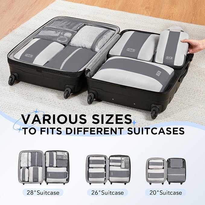 8 Set Compression Packing Cubes - Image 7