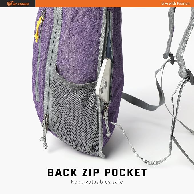 SKYSPER Small Daypack 10L Hiking Backpack Packable Lightweight Travel Day Pack - Image 7