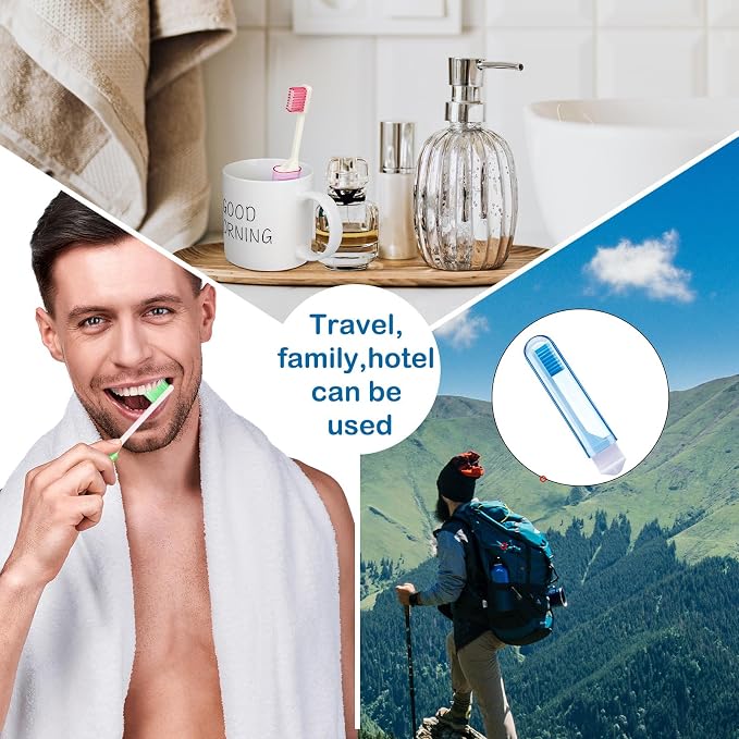 Patelai 4 Pieces Travel Toothbrush Set, Soft Bristle Mini Foldable Tooth Brush - Image 6