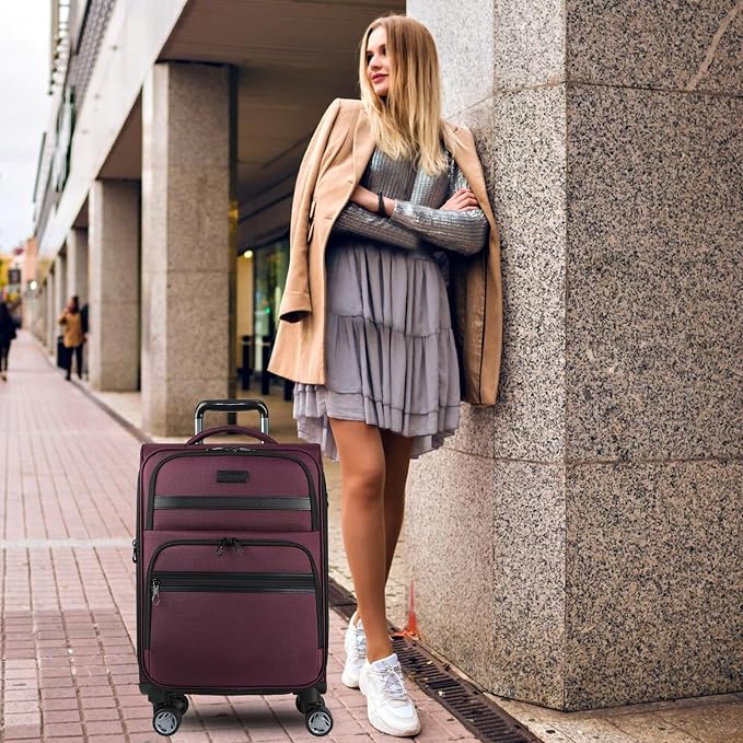 KROSER Softside Expandable Carry On Luggage - Image 7