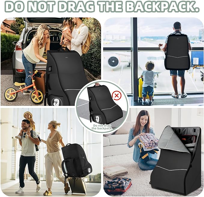 Padded Car Seat Travel Bag for Airplane – Waterproof Heavy Duty Carseat - Image 5