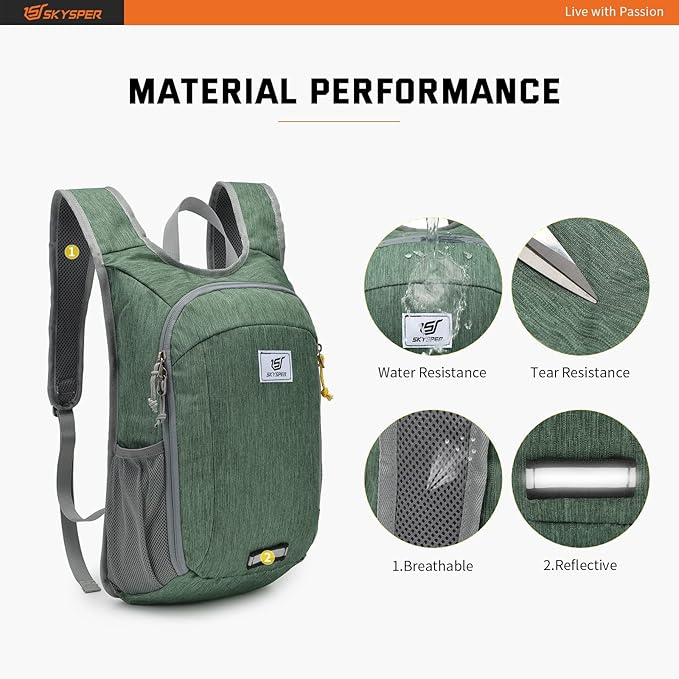 SKYSPER Small Daypack 10L Hiking Backpack Packable Lightweight Travel Day Pack - Image 4