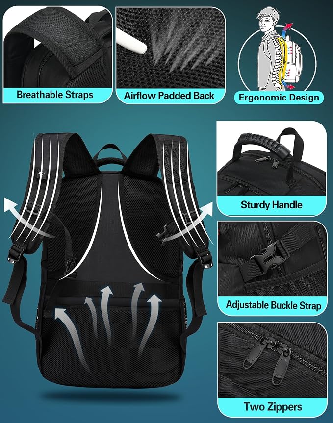 ProEtrade Travel Backpack, Extra Large Laptop Backpack School Business Anti - Image 2