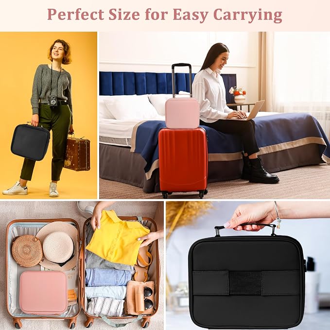 Makeup Bag with LED Mirror, Rechargeable LED Light - Image 7