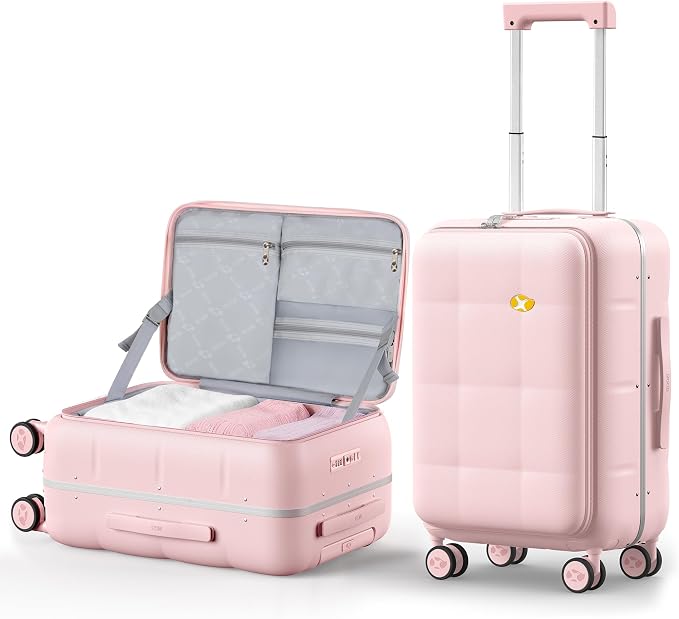 MGB 20 Inch Top Open Carry On Luggage 22x14x9 Airline Approved, 100% PC Hard by MGB