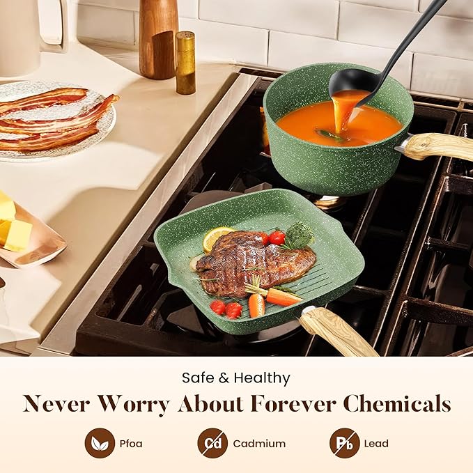 Kitchen Academy 17 Pieces Induction Cookware Set - Image 3
