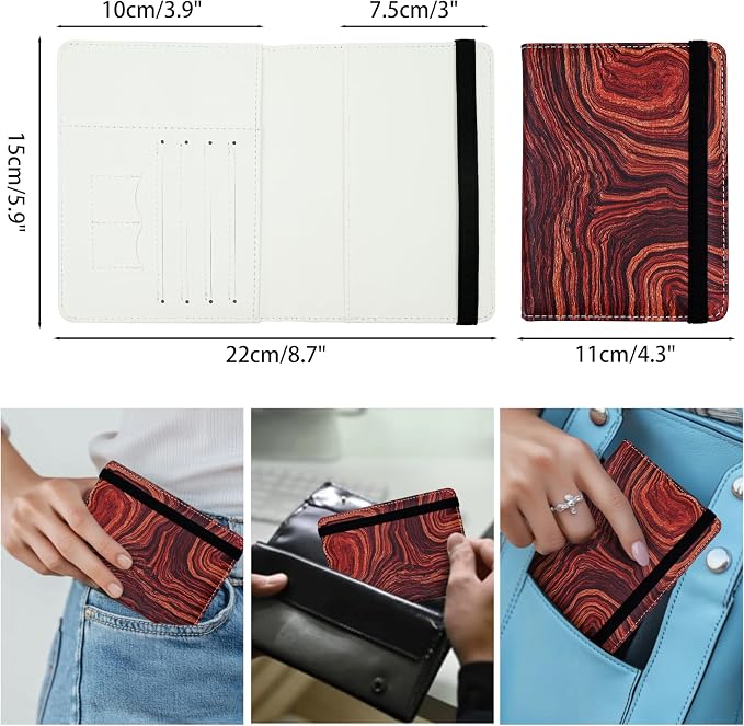 Passport Holder for Women and Men PU Leather Passport Cover for Travel - Image 4