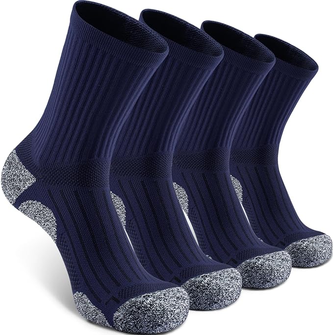 Elite Cushioned Compression Mid-crew Socks 4-Pack by Sitoisbe