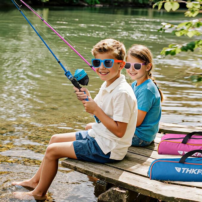 Kids Fishing Pole Set, Telescopic Fishing Rod Reel Combo Kids Starter Kit - Image 6