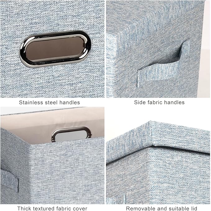 Large 17" 36 Quart Collapsible Stackable Storage Bins - Image 7