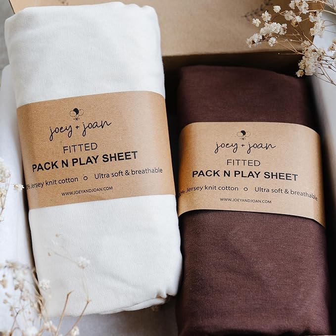 Pack and Play Sheets Fitted – Compatible by JoeyJoan