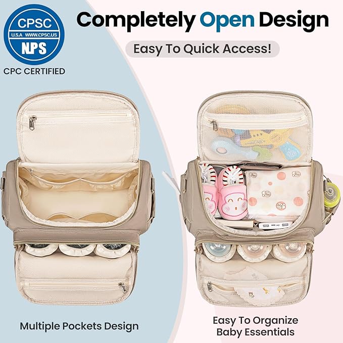 4 in 1 Convertible Diaper Bag Backpack, Waterproof Baby Diaper Bag - Image 6
