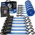 Cartman 1" x 15' Ratchet Tie Down up to 1500lbs 6pk in Carry Bag, Cargo Straps by CARTMAN
