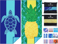 2 Pack Microfiber Lightweight Beach Towel 71"x32" Oversized Extra Large Thin by Qinqinamu