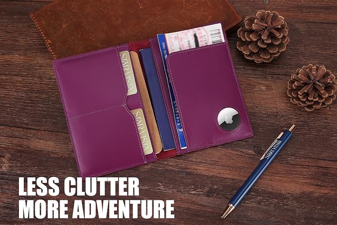 STAR VISTA Albatross Leather Travel Passport Holder, Minimalist Design - Image 6