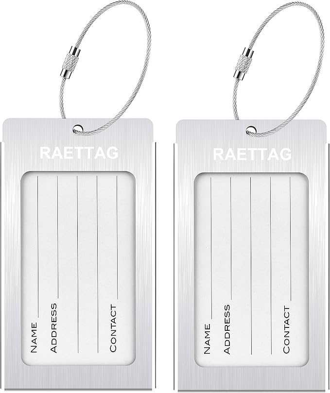 Luggage Tags Metal Suitcase Tags Travel Bag ID Identifier Luggage Tag by WeBravery