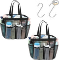 F-color Mesh Shower Caddy Portable, X Large 7 Deeper Pockets Shower Bag Basket by F-color