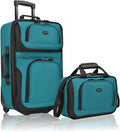 U.S. Traveler Rio Fabric Expandable Carry-on Luggage, Rolling Suitcase by Unknown