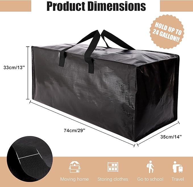 Heavy Duty Moving Bags with Backpack Straps and Strong Handles, Alternative to - Image 2