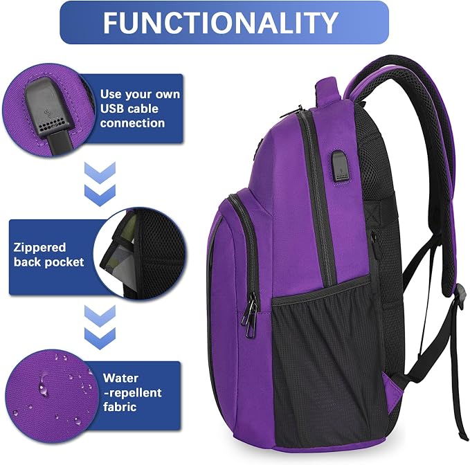 LARIPOP Extra Large Backpack, 17.3 Inch Business Laptop backpack - Image 4