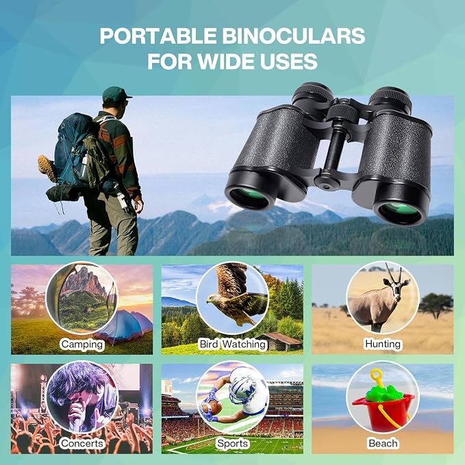 10x25 High Powered Binoculars for Adults, Waterproof Compact Binoculars - Image 7