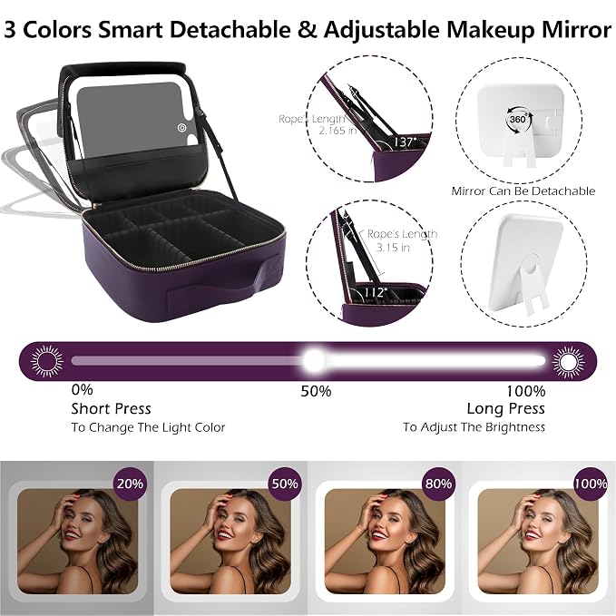MOMIRA Travel Makeup Bag Cosmetic Bag - Image 5