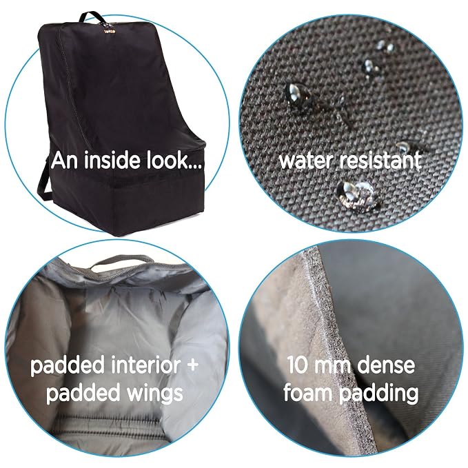 Car Seat Travel Bag — Adjustable, Padded Backpack - Image 5