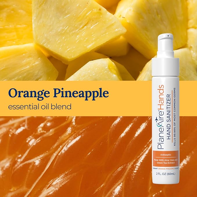 Orange Pineapple Gel Hand Sanitizer | Soothing, Moisturizing, Hydrating | - Image 2