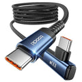 USB C Cable 6.6ft 100W Right Angle Fast Charging Cord, Nylon Braided USB 2.0 by toocki