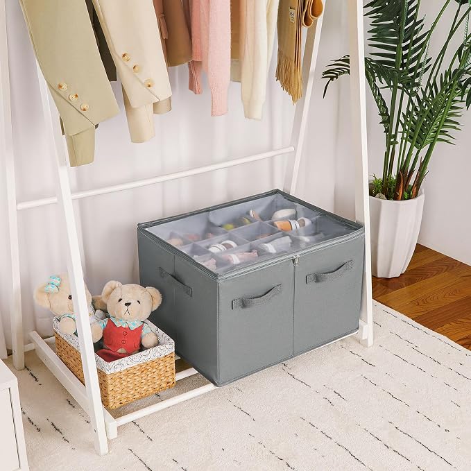 Shoe Organizer for Closet 2 Pack, Foldable Shoe Box - Image 6