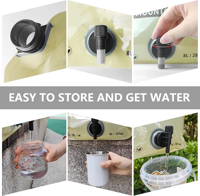 Collapsible 8L Water Storage Bag, BPA-Free Portable Folding Water Jug - Image 4