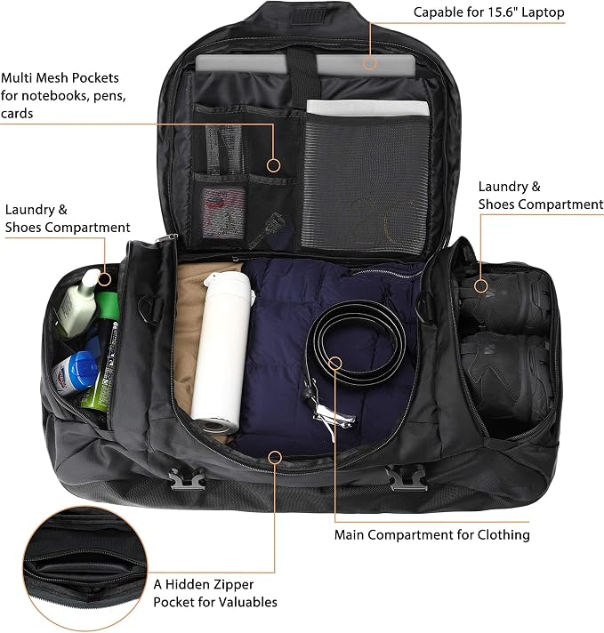 Ubon Large Duffel Bag Weekender Bags - Image 3