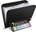 Sooez 7 Pockets Accordion File Organizer, Zipper Expanding File Folder by Sooez