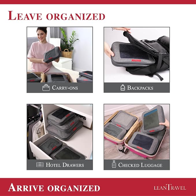 Compression Packing Cubes for Travel Organizers - Image 9