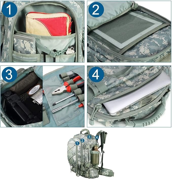 Large Tactical Backpack for Men Military Backpack - Image 2