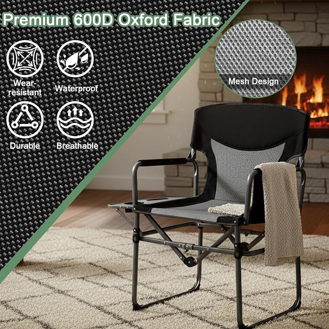 Romswi Director Chairs for Outdoor, Folding Camping Chair, Compact Directors - Image 6