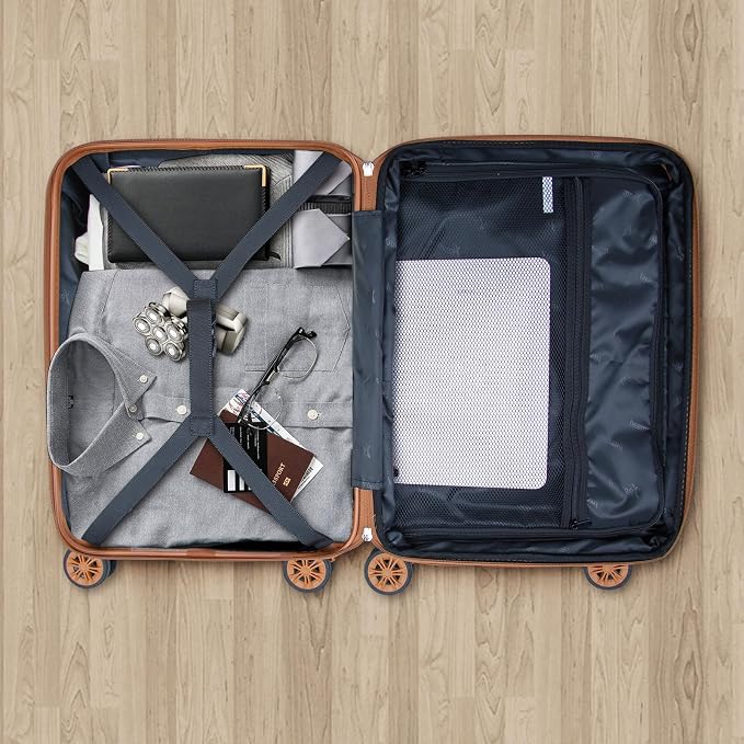 Romswi Expandable 20" Carry On Luggage, Hardshell Suitcase - Image 9