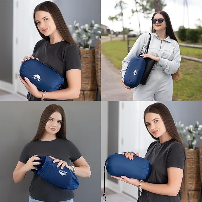 BlueHills Ultra Compact Travel Blanket 2 Pack Large Soft Cozy Portable Blanket - Image 3