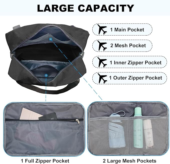 For Spirit Airlines Personal Item Bag 16x10x8 in Underseat Carry-on Luggage - Image 4