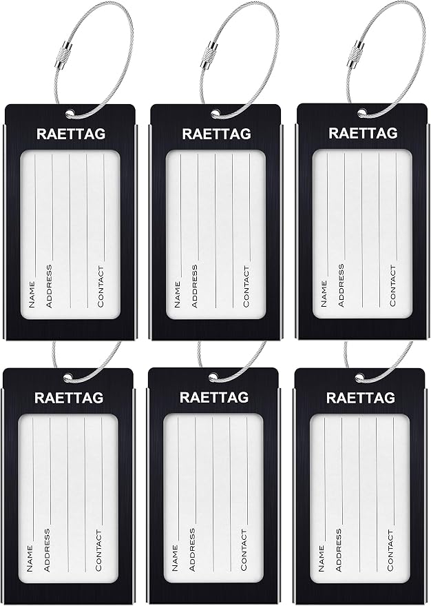 Luggage Tags Metal Suitcase Tags Travel Bag ID Identifier Luggage Tag by WeBravery