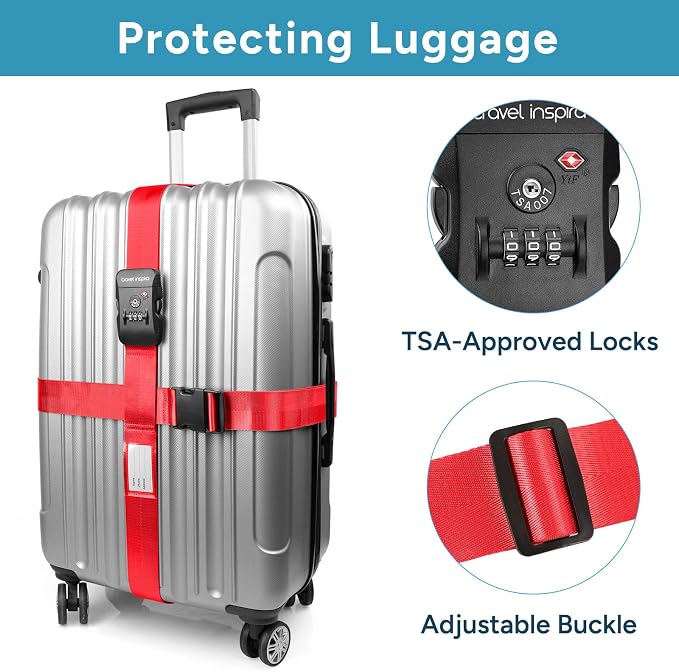 Travel Inspira TSA Lock Luggage Straps - Image 2