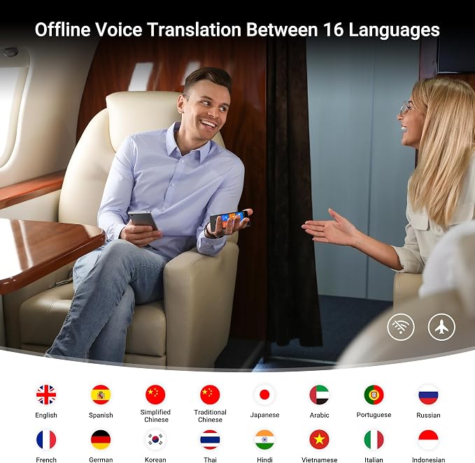 Translator Device W12S Support 144 Languages and Accents 98% High Accuracy - Image 3