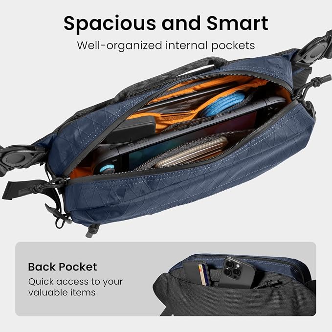 tomtoc 5.5L X-Pac Sling Bag for Nintendo Switch 2, Heavy Duty Crossbody Bag for - Image 3