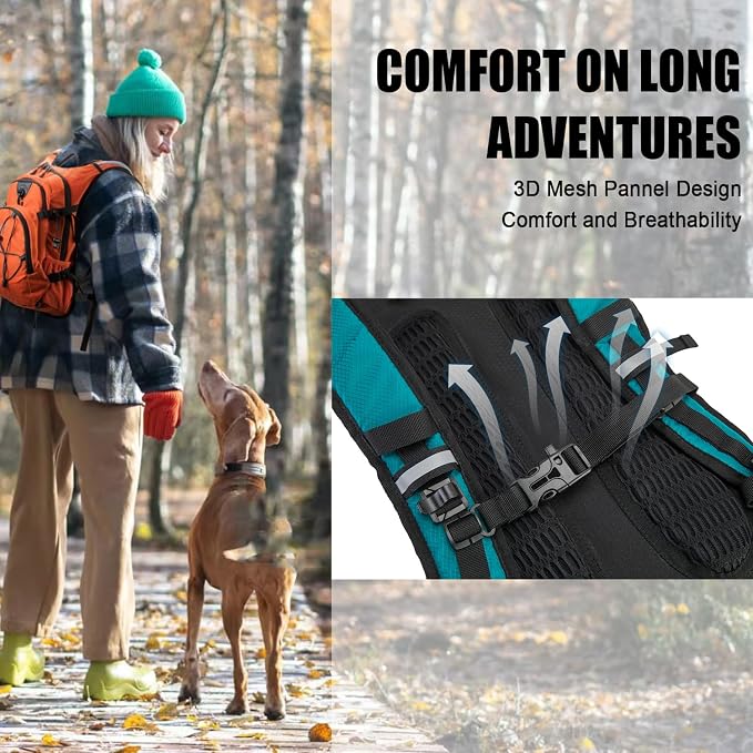 Hydration Backpack Pack with 2L Water Bladder 18L Hiking Backpack Women Men - Image 5